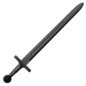Cold Steel CS92BKS Medieval Training Sword 32.25" Sword Plain Black Polypropylene Blade/7.25" Black Polypropylene Handle