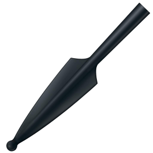 Cold Steel CS92R95 Spear Head Trainer 10.66" Fixed Plain Black Santoprene Blade 6.33" Black Santoprene Handle