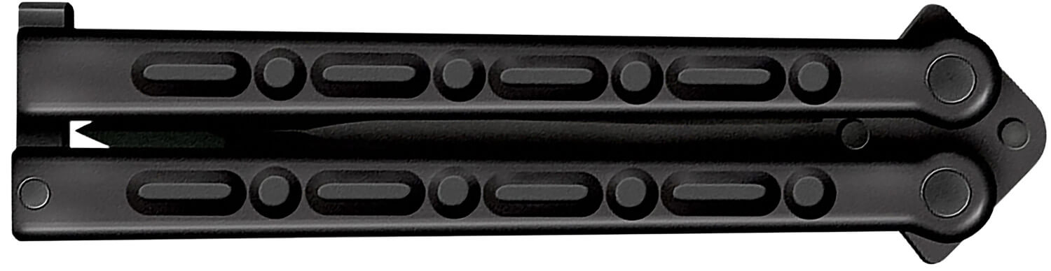 Cold Steel CS92EAA FGX Balisong 5" Folding Part Serrated Black Griv-Ex Blade & Handle - Image 2