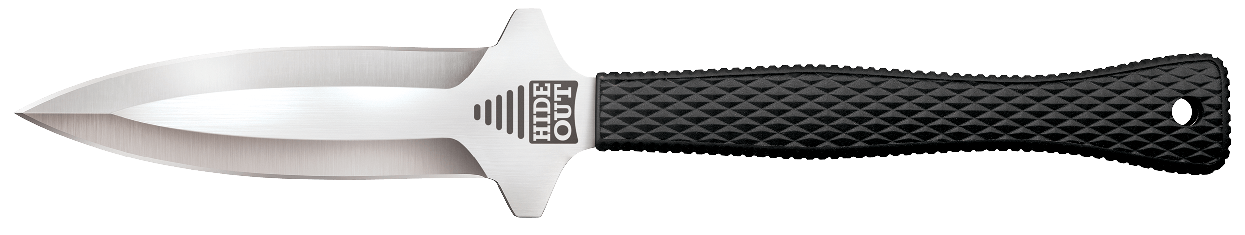 Cold Steel CS49NDE Hide Out 3" Fixed Plain Satin Polished Japanese AUS-8A SS Blade/ Black Contoured & Checkered Kray-Ex Handle