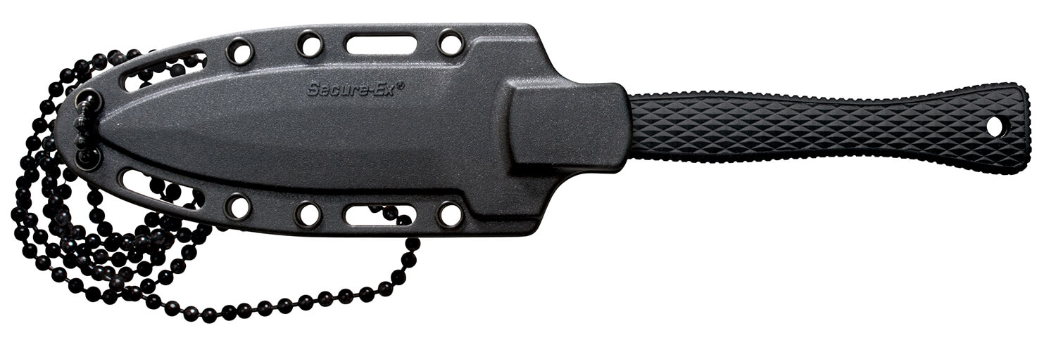 Cold Steel CS49NDE Hide Out 3" Fixed Plain Satin Polished Japanese AUS-8A SS Blade/ Black Contoured & Checkered Kray-Ex Handle - Image 2