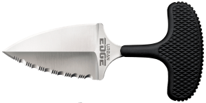 Cold Steel CS43XLS Urban Edge 2.50" Fixed Part Serrated Stone Washed Japanese AUS-8A SS Blade/Black Textured Kray-Ex Handle