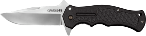 Cold Steel CS20MWCB Crawford 1 3.50" Folding Clip Point Plain 4034 SS Blade Black w/Traction Inlays GRN Handle Includes Pocket Clip