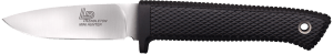 Cold Steel CS36LPMF Pendleton Mini Hunter 3" Fixed Plain Stone Washed American CPM 3V High Carbon Steel Blade/Black Textured Kray-Ex Handle Includes Sheath