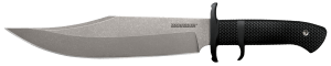 Cold Steel CS39LSWBA Marauder  9" Fixed Bowie Plain Stone Washed AUS-8A SS Blade/Black Kray-Ex Handle Includes Sheath