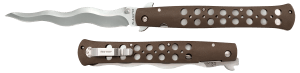 Cold Steel CS26SXK6 Ti-Lite 6" Folding Plain Kris AUS 10A Steel Blade/ Black Griv-Ex Handle