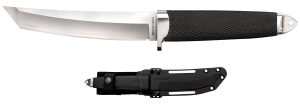 Cold Steel CS35AB San Mai Master 6" Fixed Tanto Plain Satin VG-10 San Mai Blade/Black Textured/Oval Kray-Ex Handle Includes Sheath
