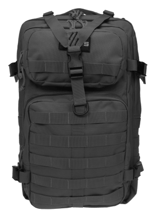 GPS Bags T1712BPB Tactical Bugout Black Polyester w/ 15" Laptop Sleeve & Retention System for 2 Pistols & Magazines