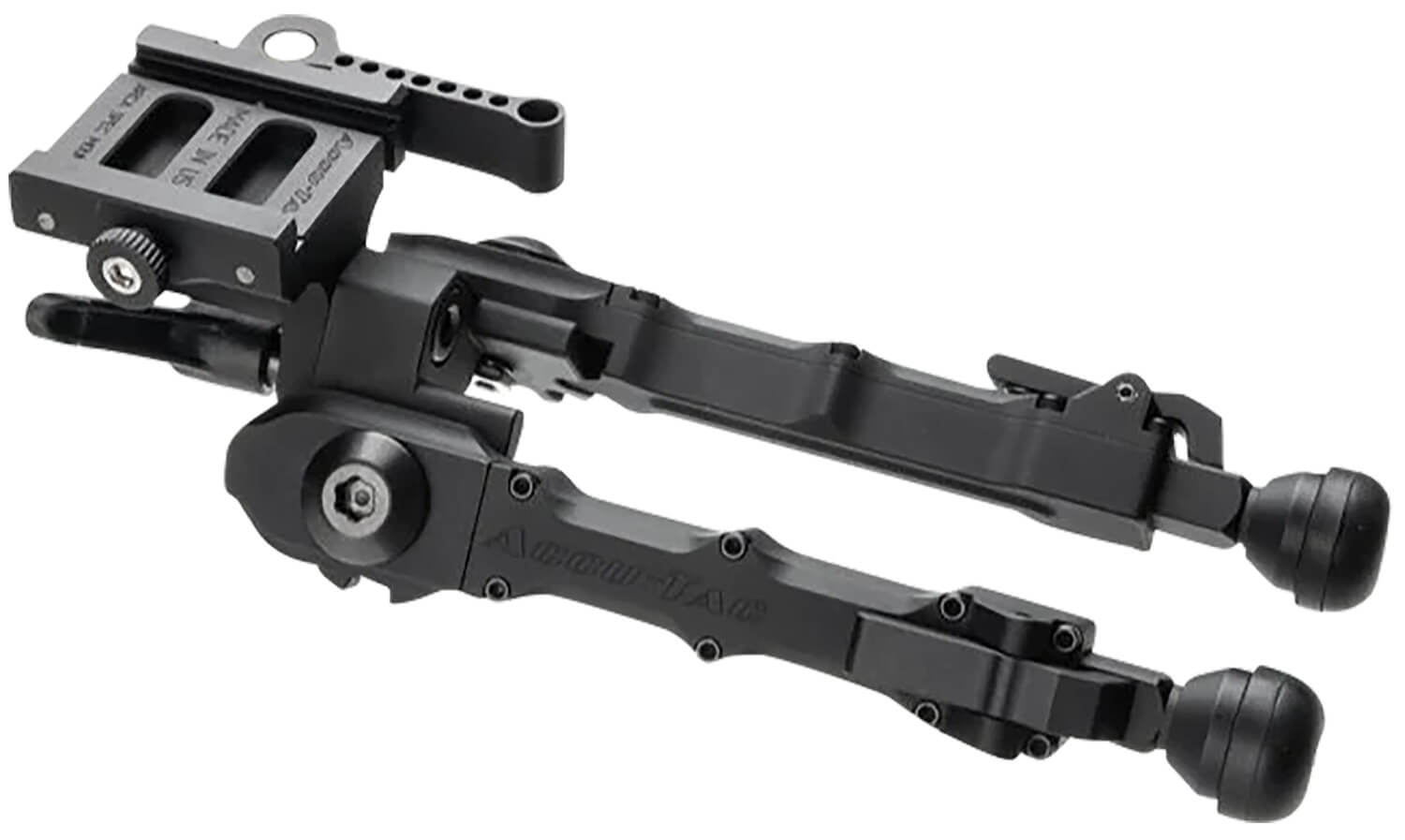 Accu-Tac BRASQDG204 BR-4 G2 Arca Spec Bipod made of Black Hardcoat Anodized Aluminum with ARCA Style Rail Attachment Steel Feet & 5.75"-8.25" Vertical Adjustment - Image 2