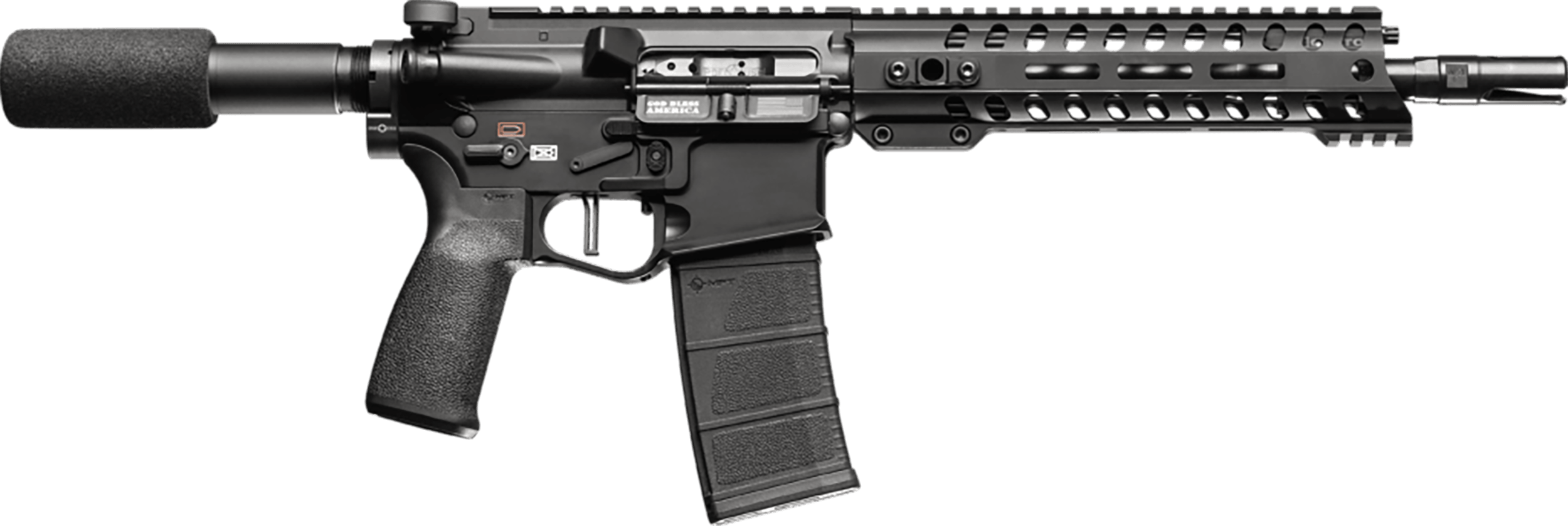 Patriot Ordnance Factory 01798 Renegade + Direct Impingement 5.56x45mm NATO Caliber with 10.50" Barrel 30+1 Capacity Black Anodized Metal Finish Buffer Tube Stock Black Polymer Grip & 9" M-LOK Handguard Right Hand