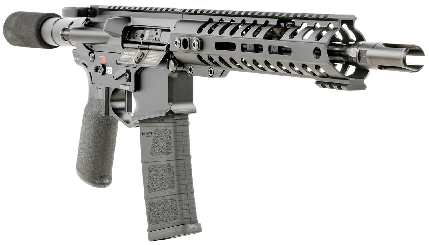 Patriot Ordnance Factory 01796 Renegade + Direct Impingement 300 Blackout Caliber with 10.50" Barrel 30+1 Capacity Black Anodized Metal Finish Buffer Tube Stock Black Polymer Grip & 9" M-LOK Handguard Right Hand - Image 3