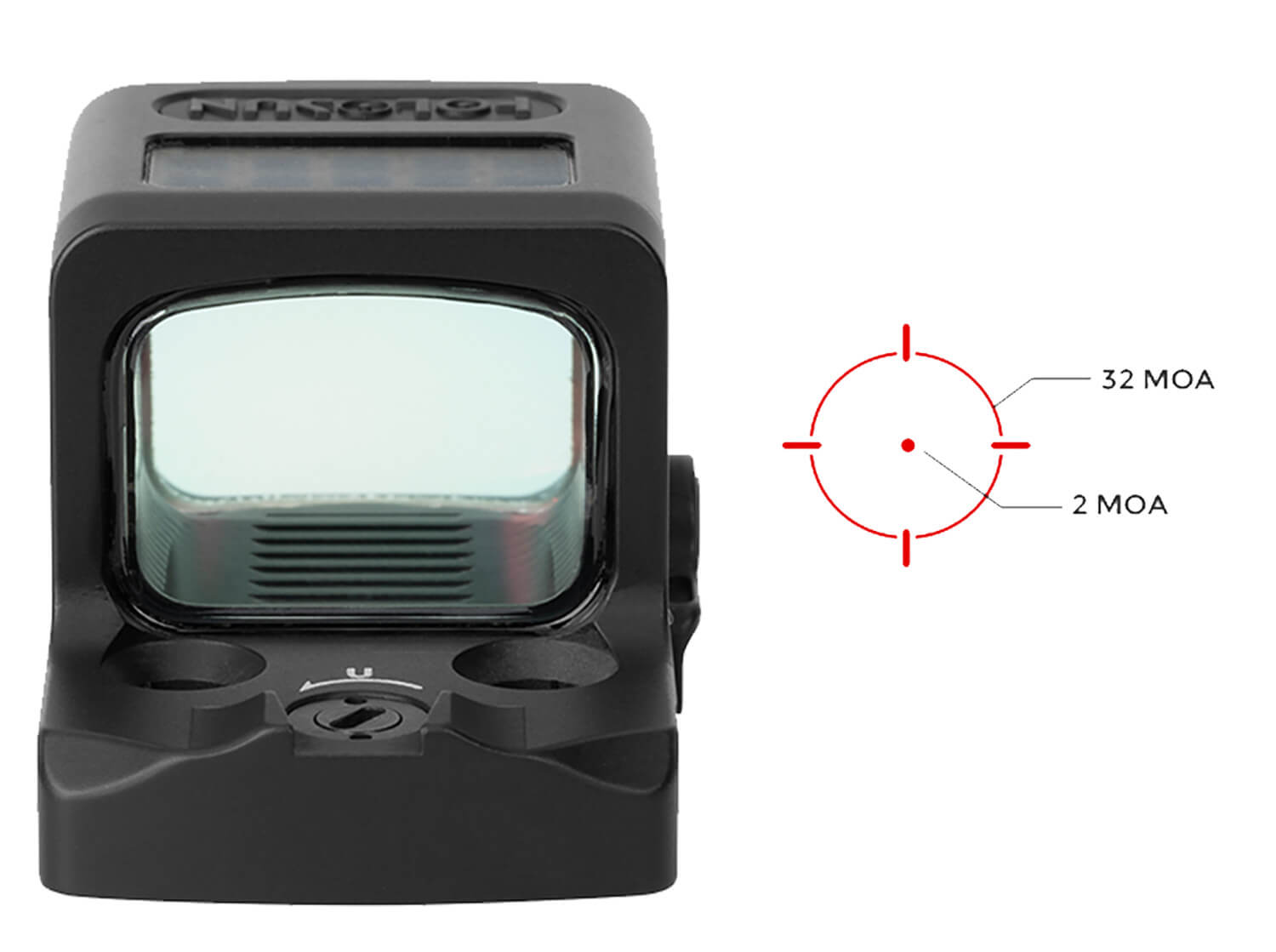 Holosun EPSCARRYRDMRS EPS Carry Black Anodized 1 x 0.58" x 0.77" 2 MOA Red Dot/32 MOA Circle Multi Reticle - Image 3
