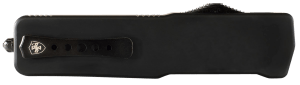 Templar Knife MABR321 Premium Lightweight Slim 3.16" OTF Drop Point Plain Black Oxide Stonewashed Powdered D2 Steel Blade/4.93" Black Rubber/Aluminum Handle