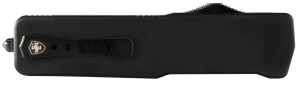 Templar Knife SABR321 Premium Lightweight Small 3" OTF Drop Point Plain Black Oxide Stonewashed Powdered D2 Steel Blade/4.50" Black Rubber/Aluminum Handle