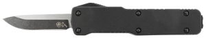 Templar Knife CABR321 Premium Lightweight Micro 1.85" OTF Drop Point Plain Black Oxide Stonewashed Powdered D2 Steel Blade/3.50" Black Rubber/Aluminum Handle Features California Legal