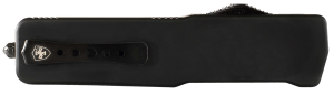 Templar Knife LZBR121 Premium Weighted Large 3.55" OTF Dagger Plain Black Oxide Stonewashed Powdered D2 Steel Blade/5.25" Black Rubber/Aluminum Zinc Alloy Handle