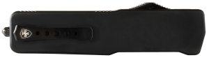 Templar Knife LZBR321 Premium Weighted Large 3.55" OTF Drop Point Plain Black Oxide Stonewashed Powdered D2 Steel Blade/5.25" Black Rubber/Aluminum Zinc Alloy Handle