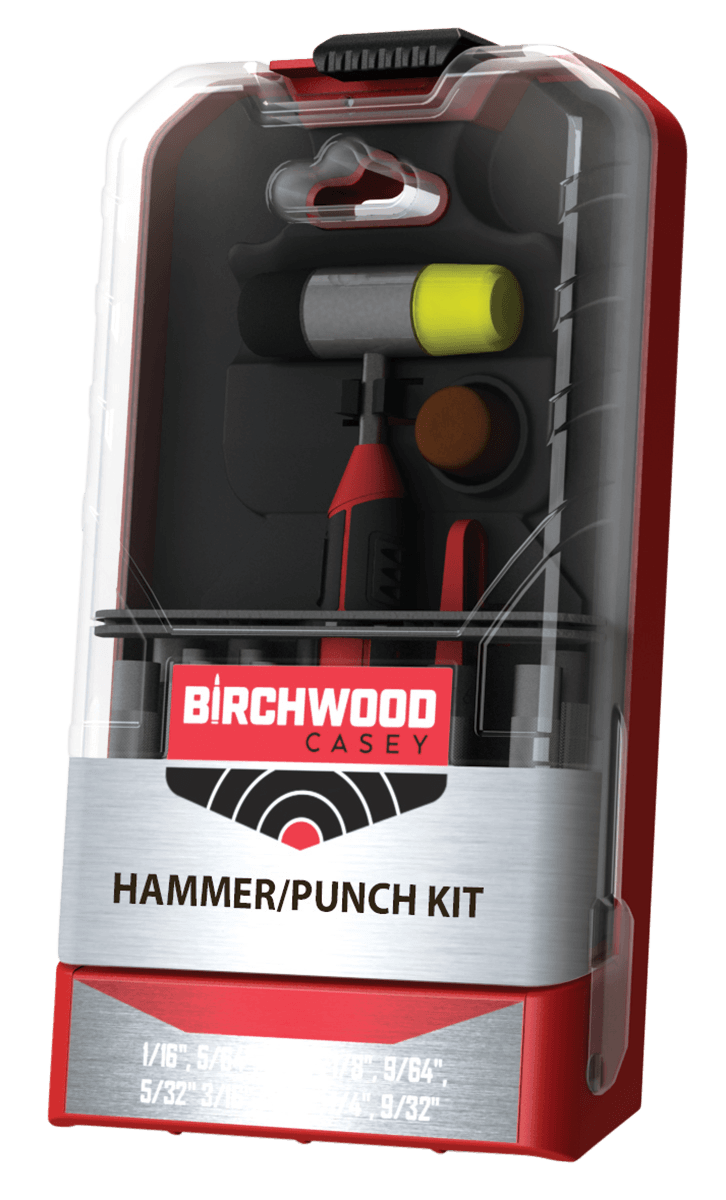 Birchwood Casey ARPNCHHMKIT Hammer & Punch Kit Black/Red AR Platform Firearm 19 Pieces