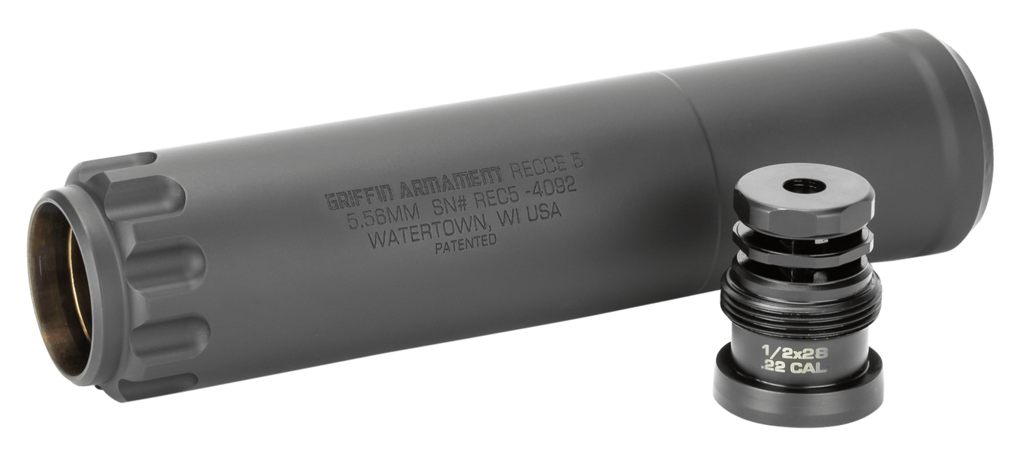 Griffin Armament GAREC5W Recce 5 22 Cal 1.47"D Black Cerakote Stainless Steel 5.56 Taper Mount