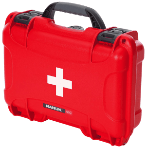 Nanuk 909FSA9 909 First Aid Case Red Resin with Latches 11.40" L x 7" W x 3.70" H Interior Dimensions
