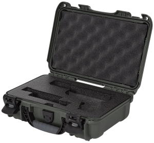 Nanuk 909GLOCK6 909 Glock Compatible Case Waterproof Olive Resin with Closed-Cell Foam Padding Lockable Latches & Airline Approved 11.44" L x 7" W x 3.68" H Interior Dimensions