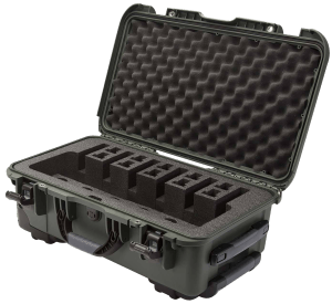 Nanuk 9356UP6 935 6 Up Pistol Case Olive Polymer with Closed-Cell Foam Padding 22" L x 14" W x 9" H Interior Dimensions