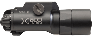 SureFire X300TB X300T-B Turbo Handgun 650 Lumens Output White LED Light 514 Meters Beam Universal/Picatinny Thumb Screw Rail Mount Mount Black Anodized Aluminum
