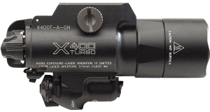 SureFire X400TAGN X400T-A-GN Turbo Black Anodized 650 Lumens White LED/Green Laser