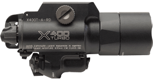 SureFire X400TARD X400T-A-RD Turbo Black Anodized 650 Lumens White LED/Red Laser
