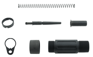 TacFire MAR139C Short Buffer Tube System Black Anodized Aluminum with QD End Plate for AR Pistol Platform