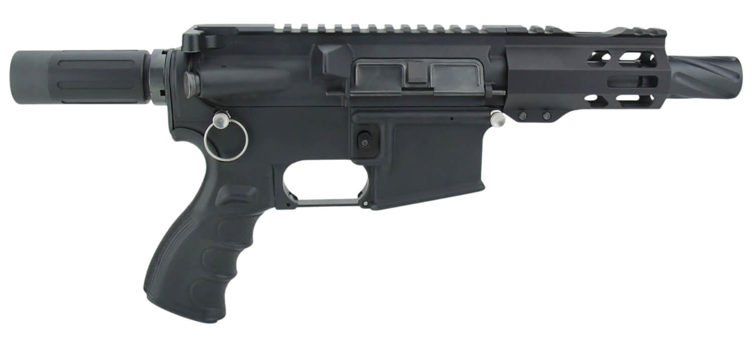 TacFire MAR139C Short Buffer Tube System Black Anodized Aluminum with QD End Plate for AR Pistol Platform - Image 3