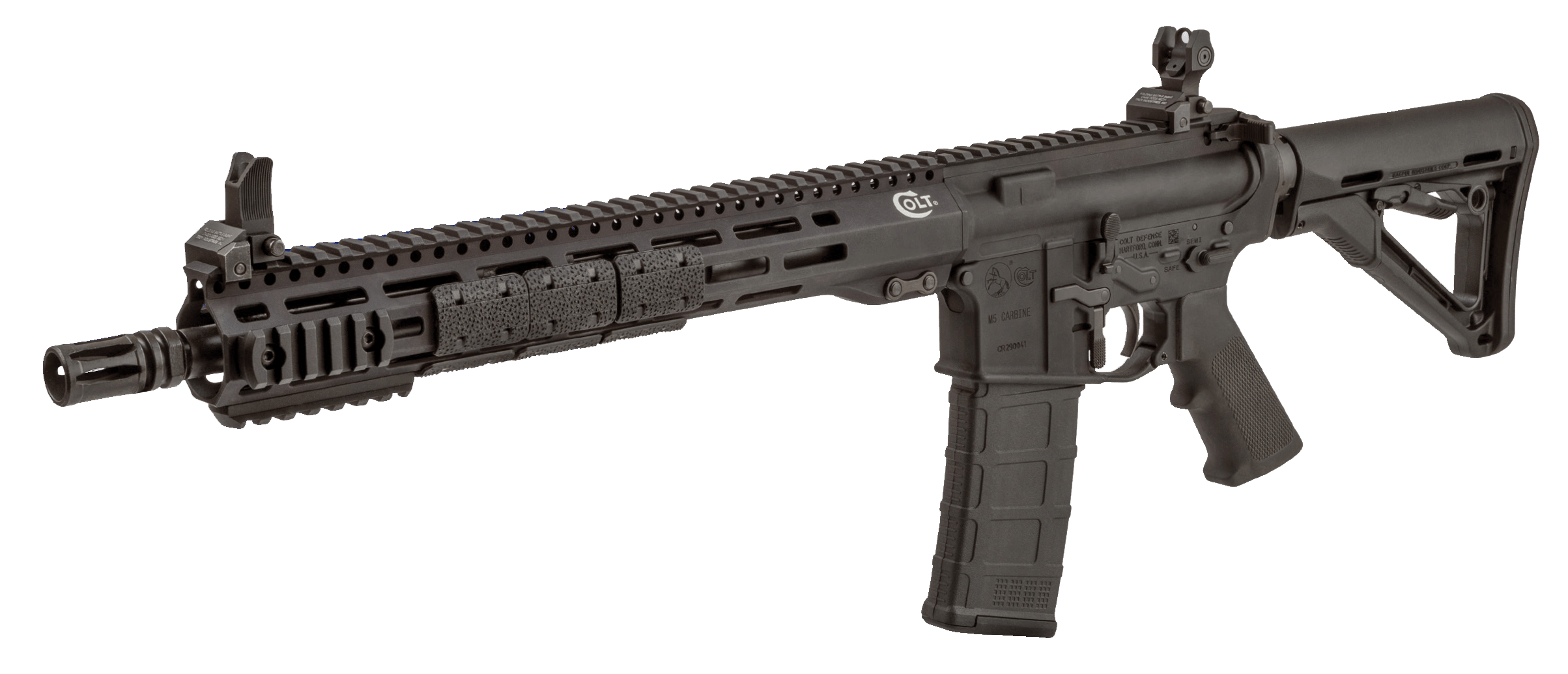 Colt Mfg CM55616M5S M5 Carbine Sentry 5.56x45mm NATO 30+1 16.10" Barrel Black Hard Coat Anodized Metal Finish Black Collapsible Stock Black A2 Grip