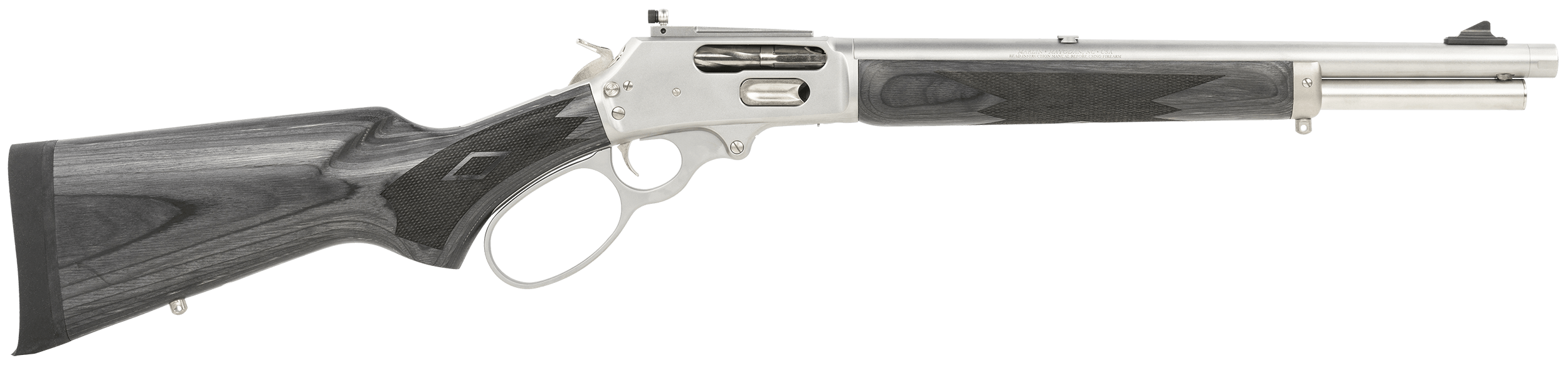 Marlin 70450 1895 Trapper Full Size 45-70 Gov 5+1 16.10" Polished Stainless Steel Threaded Barrel Polished Stainless Stainless Steel Receiver Fixed Black Laminate Stock