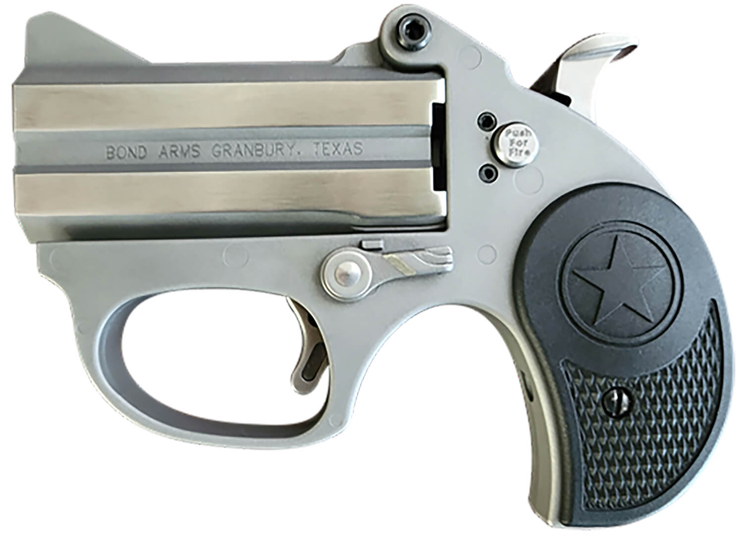 Bond Arms BASRS Stinger 9mm Luger 2rd 2.5" Matte Stainless Steel Double Barrel & Frame Rebounding Hammer Blade Front/Fixed Rear Sights Black Rubber Grip Manual Safety - Image 2