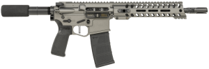 Patriot Ordnance Factory 01802 Minuteman Direct Impingement 5.56x45mm 30+1 10.50" Nitride Treated Chrome Moly Barrel  9" M-LOK Handguard  Tungsten Cerakote Receiver  Black Synthetic Buffer Tube  Black MFT Grips