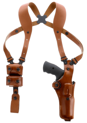 Galco VHS4104 VHS 4.0 Shoulder System Vertical Ambidextrous Size Fits Chest Up To 56" Tan Leather Fits L Frame S&W Model 686 (4" Barrel)