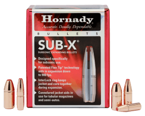 Hornady 3503 Sub-X  35 Cal 250 gr Subsonic eXpanding 100rd Box/ 15 Case