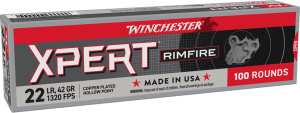 Winchester Ammo XPERT22X Xpert Rimfire 22 LR 42 gr Copper Hollow Point 100rd Box