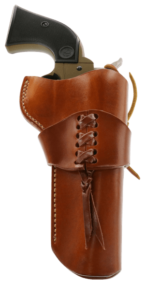 Galco WWR320 Wrangler OWB Tan Leather Belt Loop Fits Ruger Wrangler Right Hand Compatible w/ Wrangler Cartridge Belt