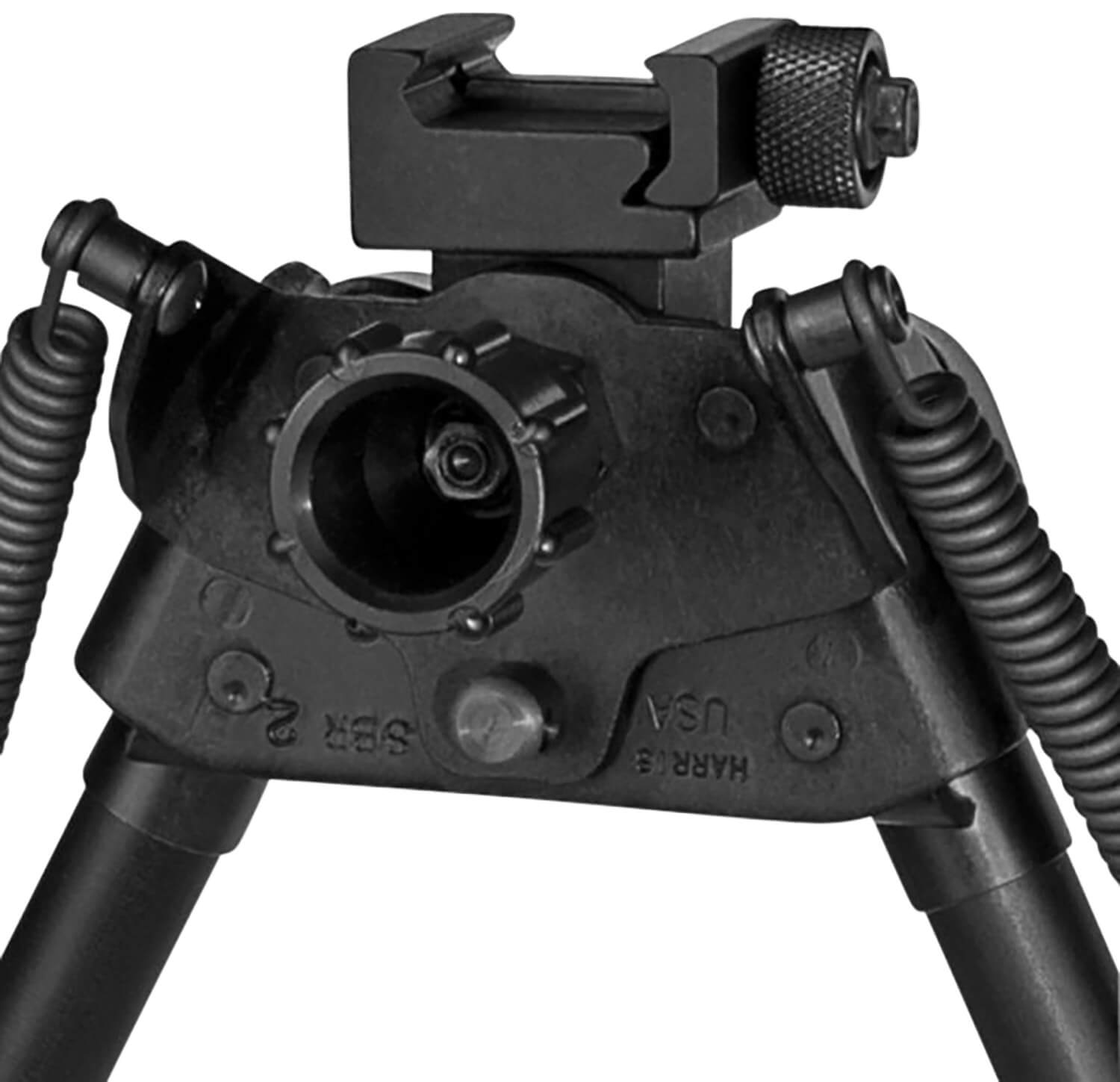 Harris Bipods SBR2P Swivel BR Picatinny 6-9" Black Steel/Aluminum Self Leveling Legs Rubber Feet - Image 2
