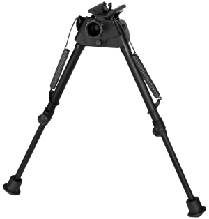 Harris Bipods SL2 Swivel L Swivel Stud 9-13" Black Steel/Aluminum Self-Leveling Legs Rubber Feet