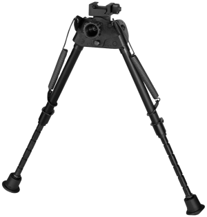 Harris Bipods SLMP Swivel L Picatinny 9-13" Black Steel/Aluminum Notched Legs Rubber Feet