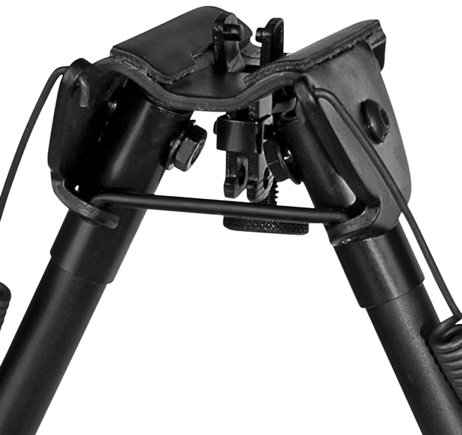 Harris Bipods 1A2L2 Non-Swivel L Swivel Stud 9-13" Black Steel/Aluminum Self Leveling Legs Rubber Feet (No Sling Stud Provision) - Image 2