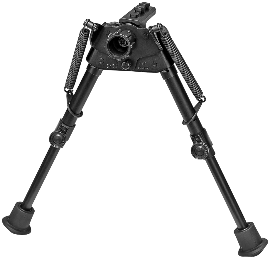 Harris Bipods SBR2MLOK Swivel BR M-LOK 6-9" Black Steel/Aluminum Self-Leveling Legs Rubber Feet