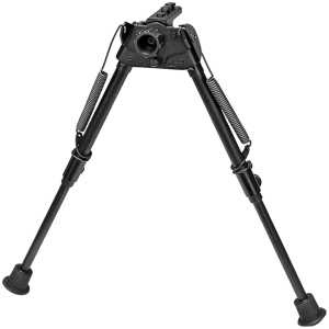 Harris Bipods SLMLOK Swivel L M-LOK 9-13" Black Steel/Aluminum Rubber Feet