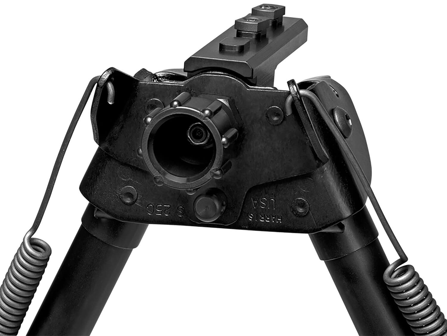 Harris Bipods SLMMLOK Swivel L M-LOK 9-13" Black Steel/Aluminum Notched Legs Rubber Feet - Image 2