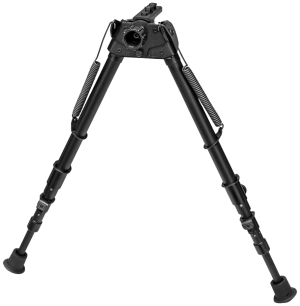 Harris Bipods S25CMLOK Swivel 25C M-LOK 13.5-27" Black Steel/Aluminum Rubber Feet