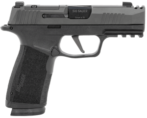 Sig Sauer 365XCA9COMP P365 XMacro COMP Compact Frame 9mm Luger 17+1 3.10" Black Carbon Steel Barrel Black Nitron Integrally Compensated/Optic Ready/Serrated Stainless Steel Slide Black Polymer Frame w/Beavertail & Picatinny Rail Black w/Interchangeabl