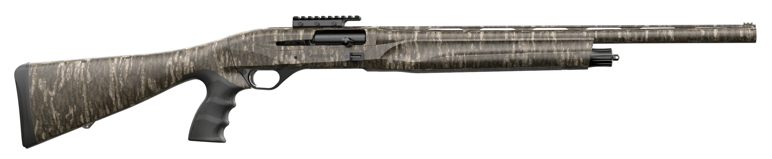 Retay USA GORTRPGBL24 Gordion Turkey 12 Gauge 4+1 (2.75") 3" 24" Deep Bore Drilled Barrel Mossy Oak New Bottomland Finish Synthetic Pistol Grip Stock w/Integrated Sling Swivel Mount TruGlo Red Fiber Optic Sight