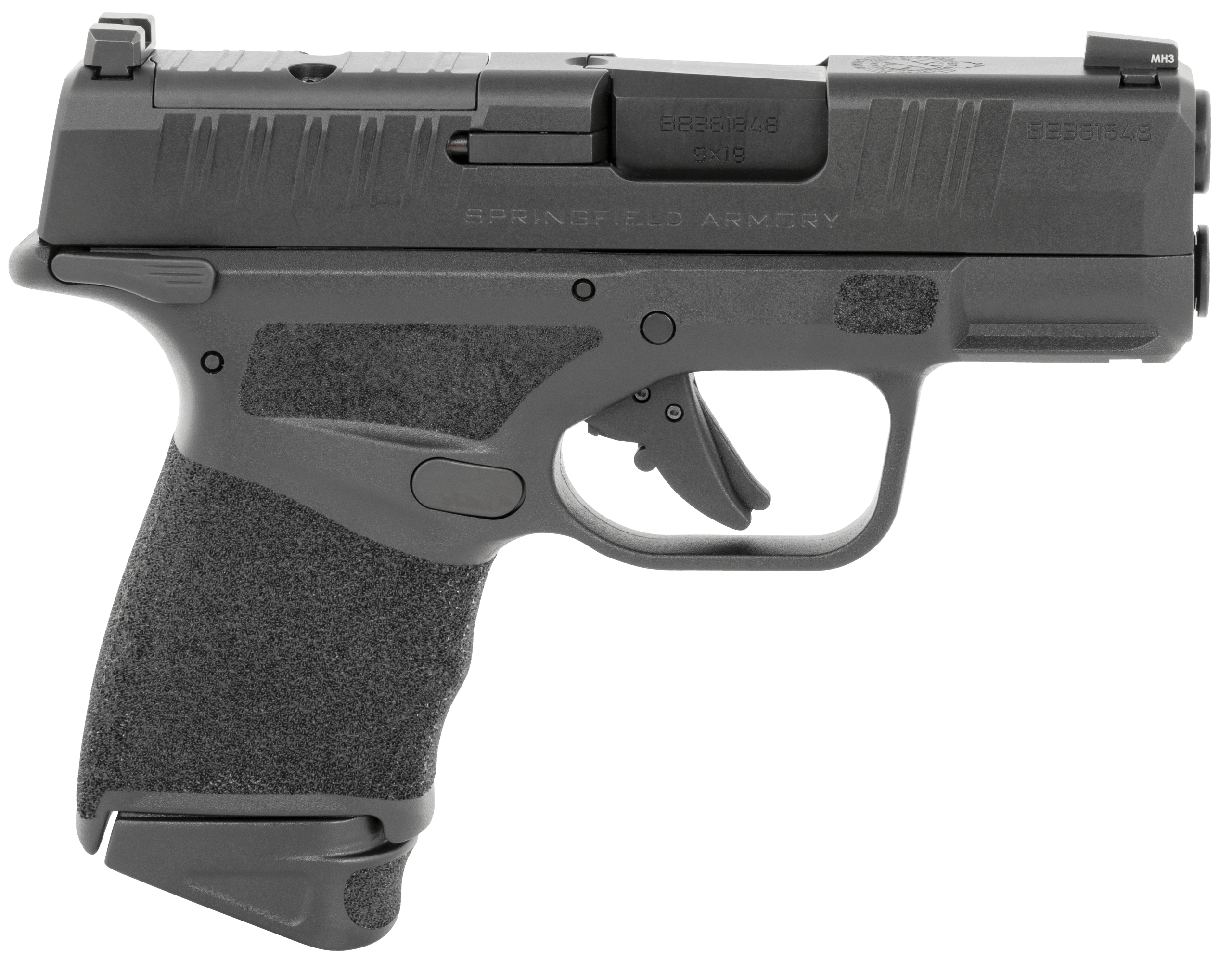 Springfield Armory HC9319BOSPMSLC Hellcat OSP Micro-Compact Frame 9mm Luger 10+1 3" Black Melonite Steel Barrel Black Melonite Optic Ready/Serrated Steel Slide Black Polymer Frame w/Picatinny Rail Adaptive Texture Grip